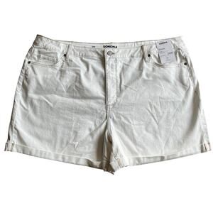 NWT! Sonoma White High Rise Shorts Size 24W
